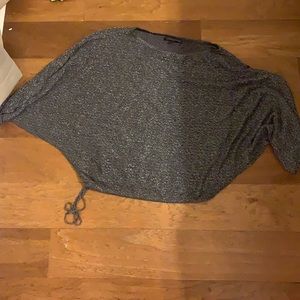 Grey and silver sparkly top